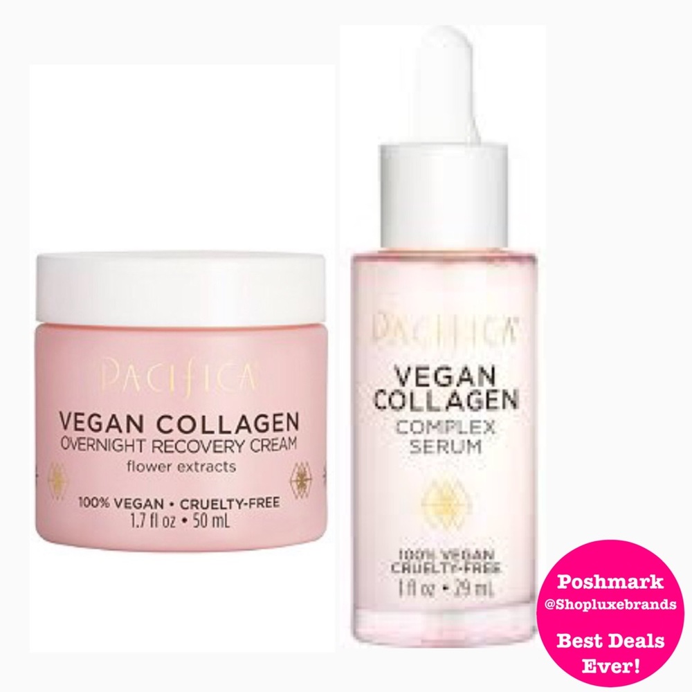Pacifica Vegan Collagen Overnight Recovery Cream & Pacifica Vegan Collagen Serum